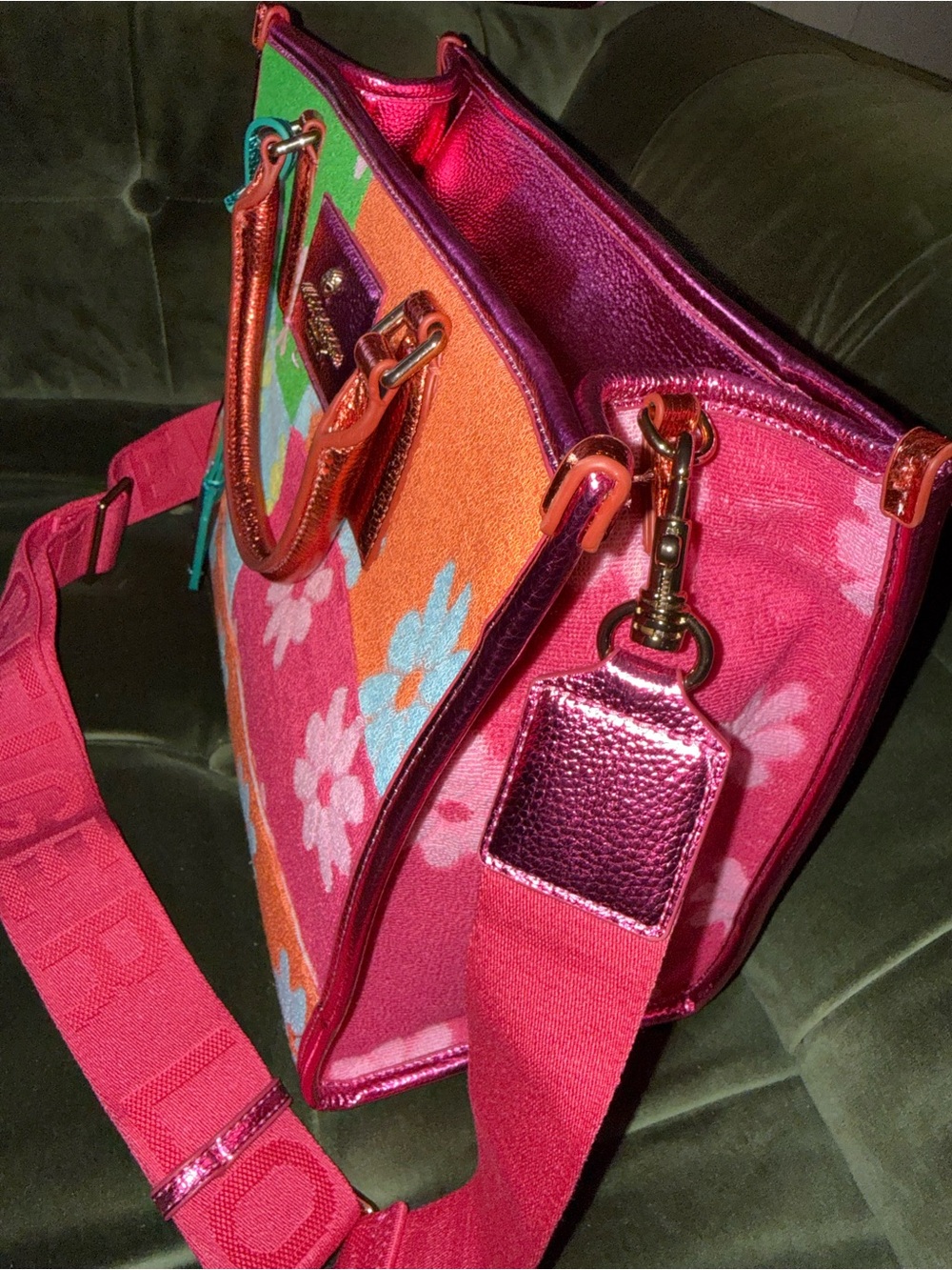 Kurt Geiger Chiswick Floral Tote Bag with dust bag - Picture 4 of 16